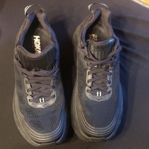 Hoka,  left shoe has a little hole in the thread